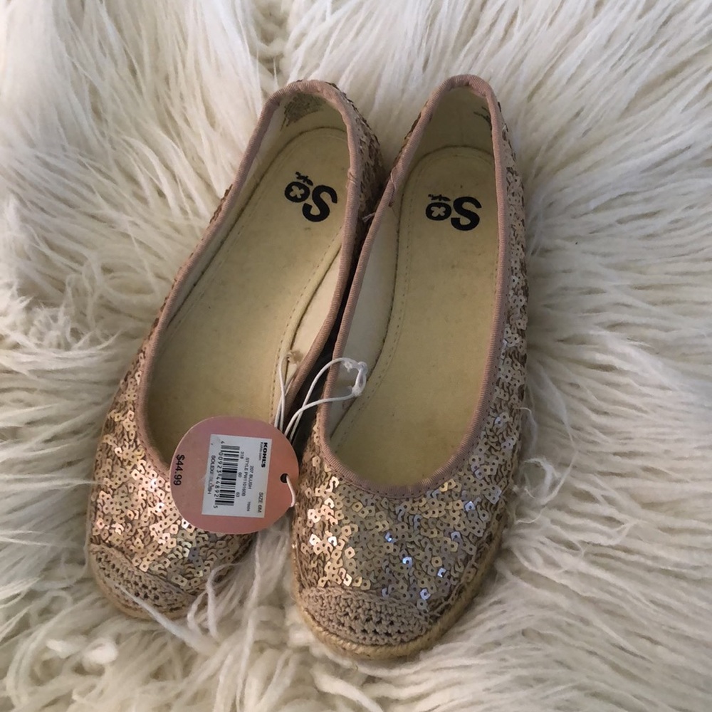 Sequin slip on shoes